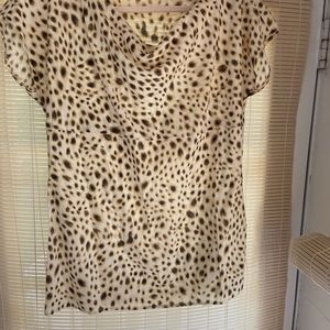 Ann Taylor short sleeve silk top